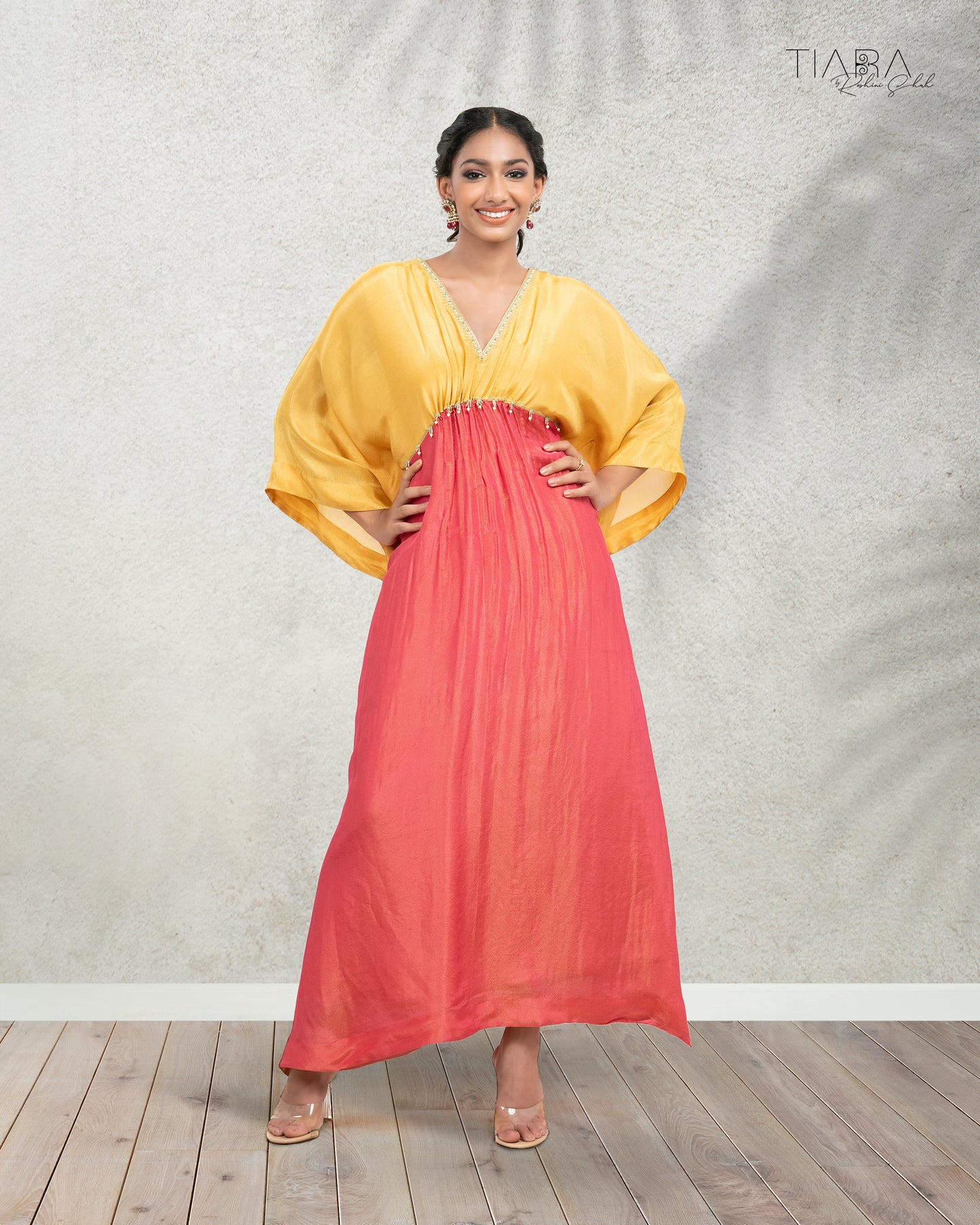 Kaari - Kaftan (Yellow & Red)