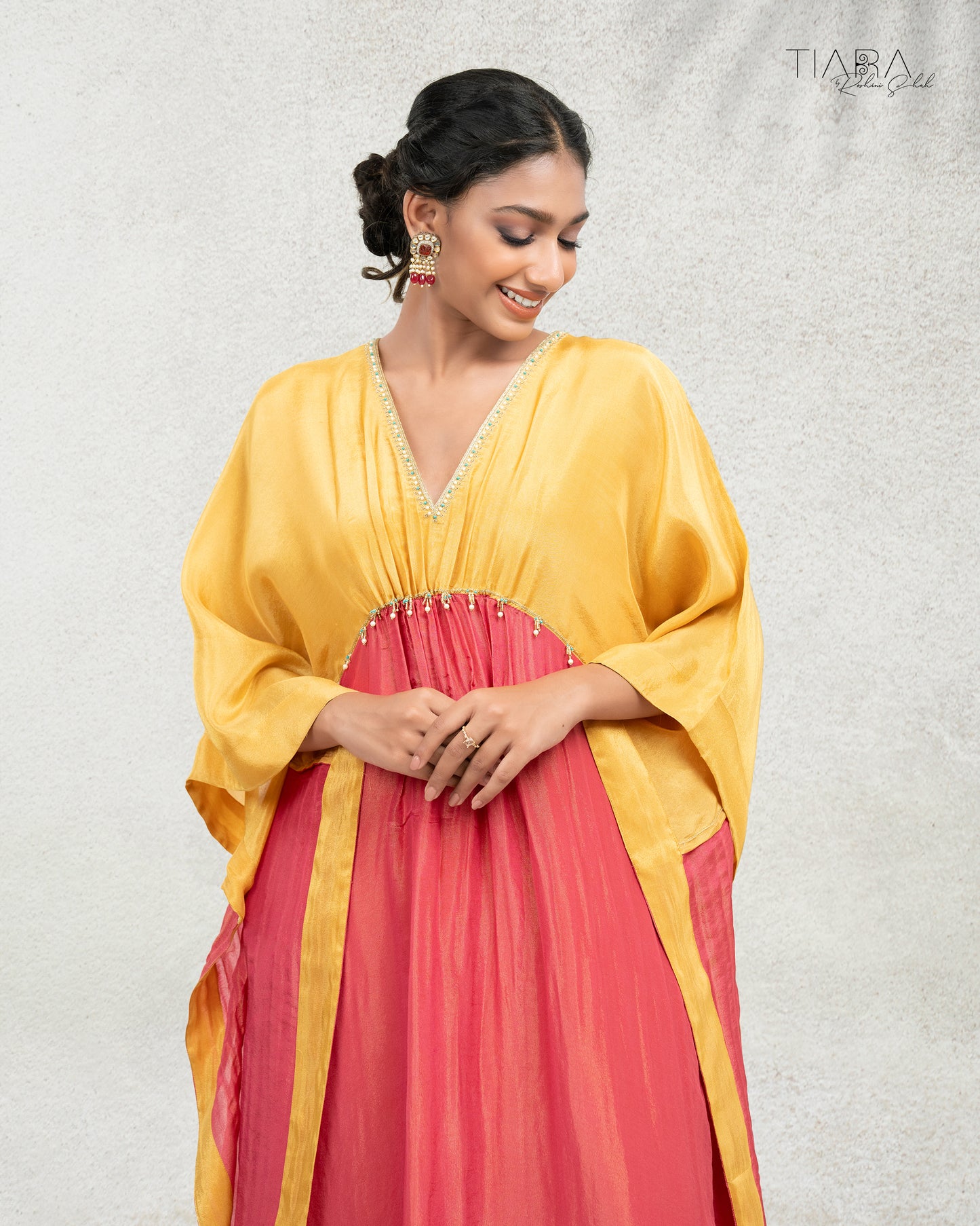 Kaari - Kaftan (Yellow & Red)